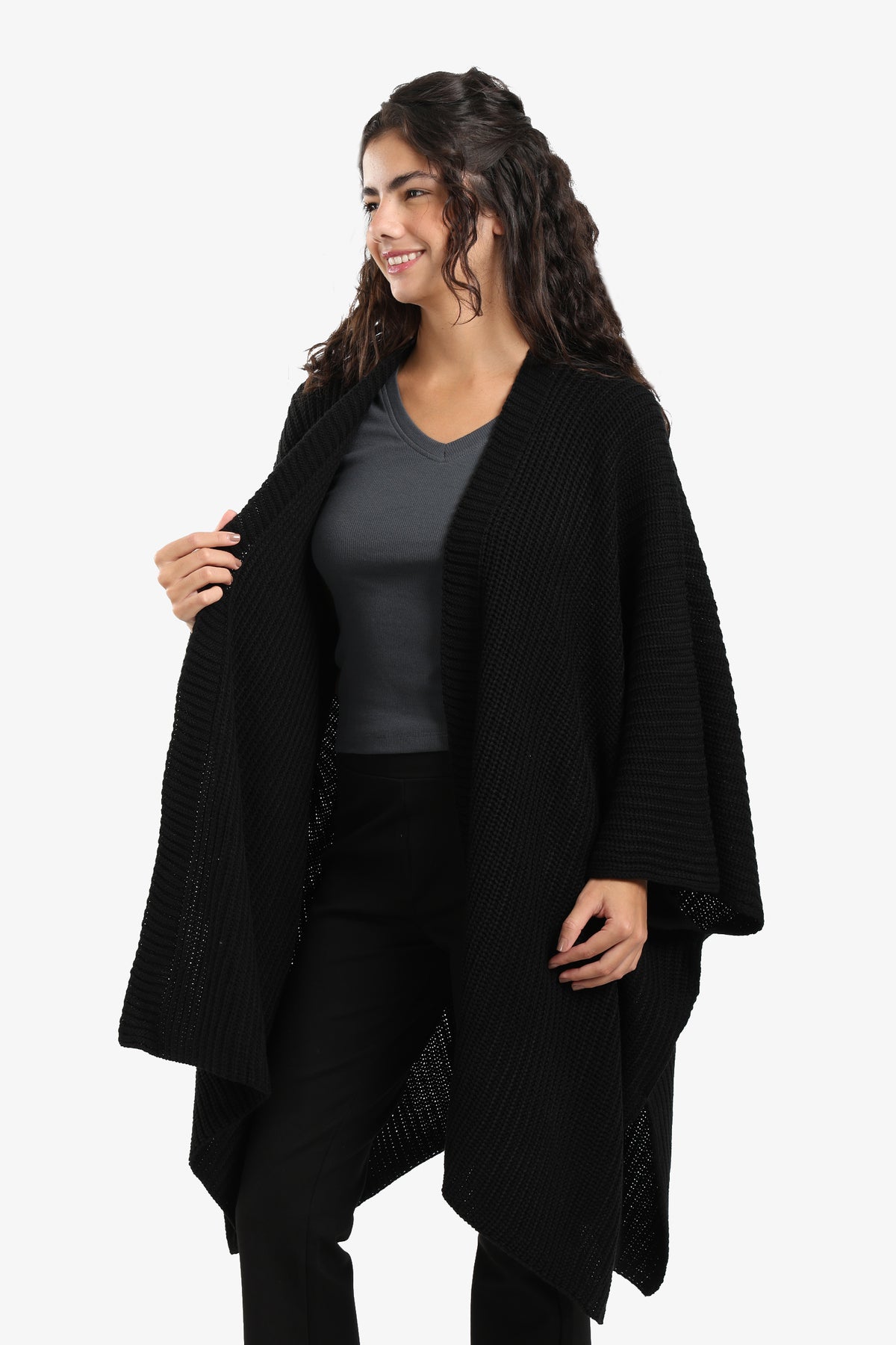 Knitted Loose Fit Poncho