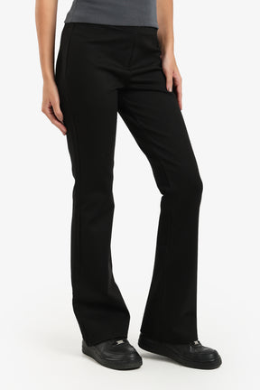 Black Cotton Blend Pants