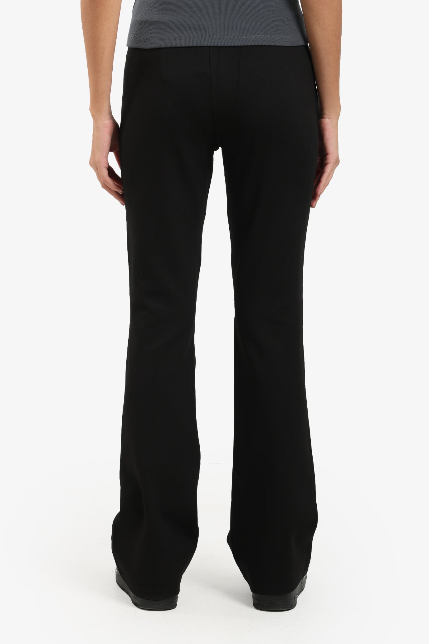 Black Cotton Blend Pants