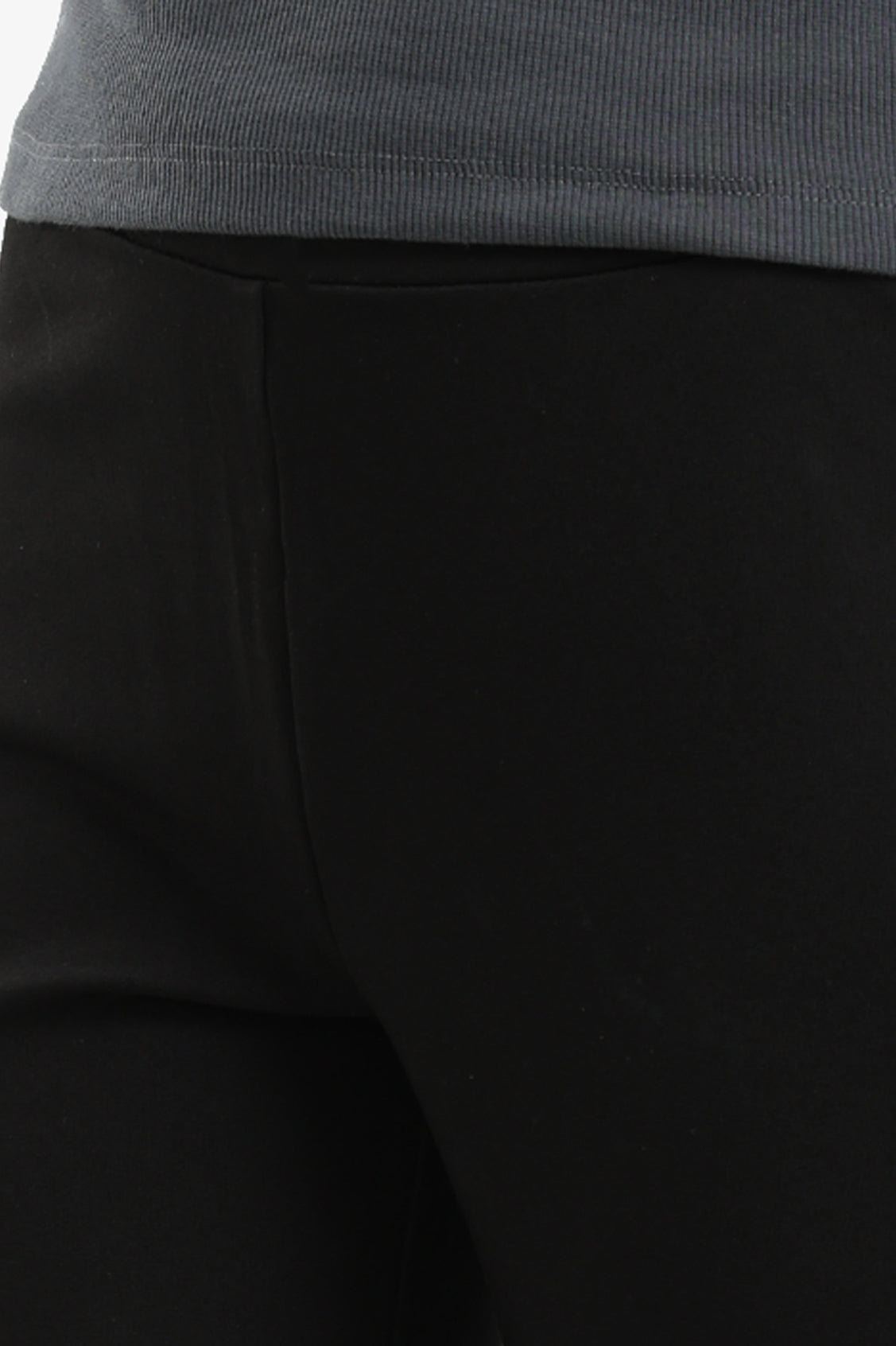 Black Cotton Blend Pants