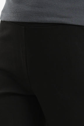 Black Cotton Blend Pants