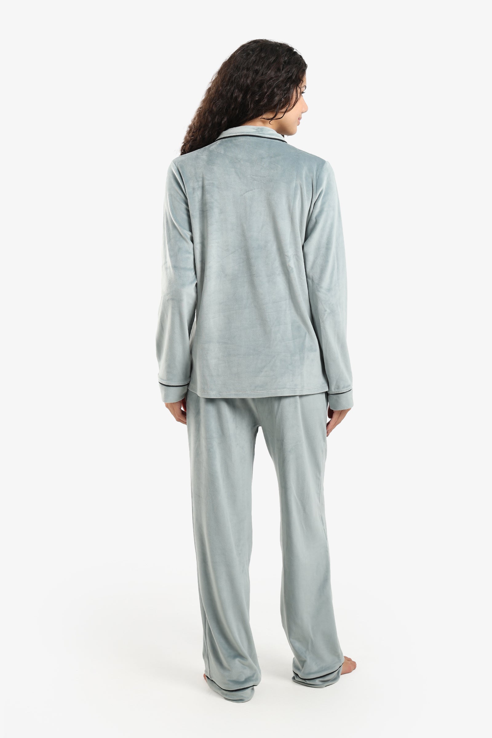 Piping Velvet Pyjama Set