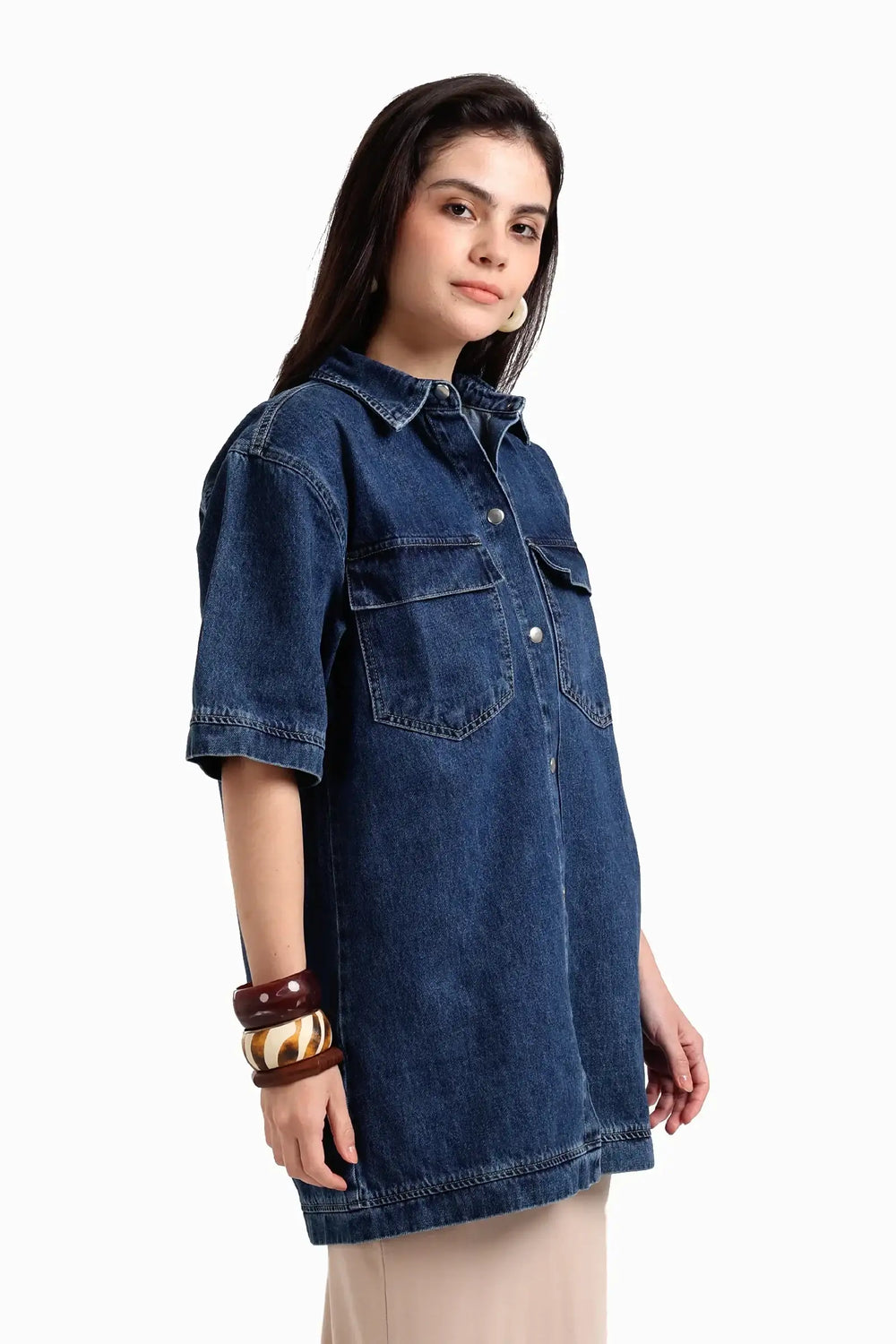 Denim Shirt With Pockets