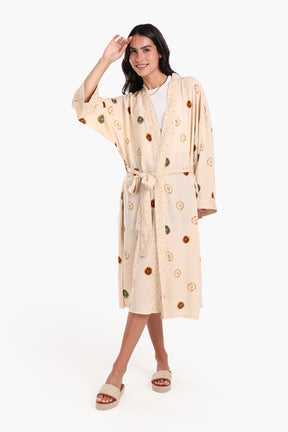 Casual Printed Cotton Cardigan