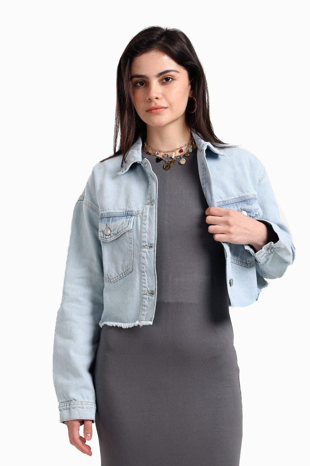 Denim Cropped Shirt