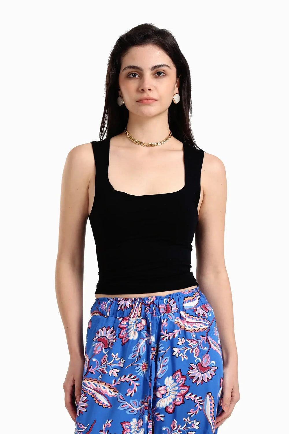 Square Neck Sleeveless Top