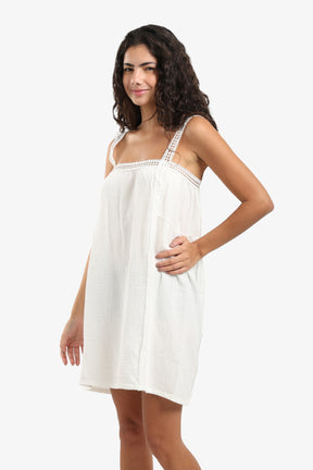 Cozy Crochet-Detail Nightgown