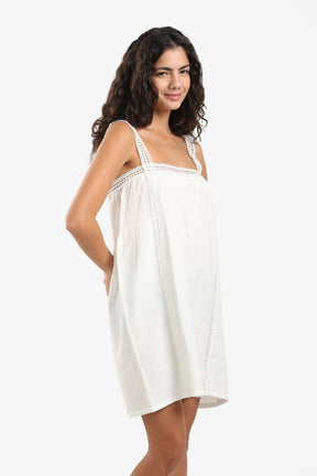 Cozy Crochet-Detail Nightgown