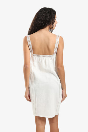 Cozy Crochet-Detail Nightgown
