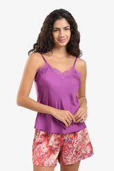 Pyjama Set with Lace Detail