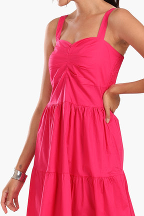Sleeveless Tiered Midi Dress
