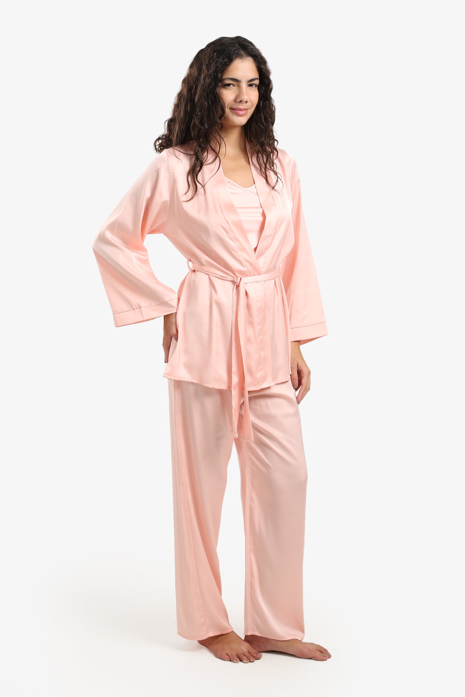 Soft Satin 3-Piece Pyjama Set