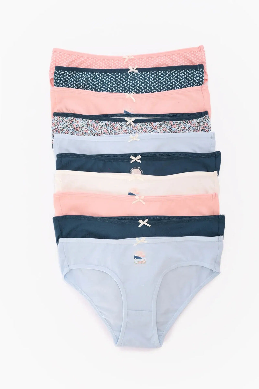 Pack of 10 Colored Bikini Panties