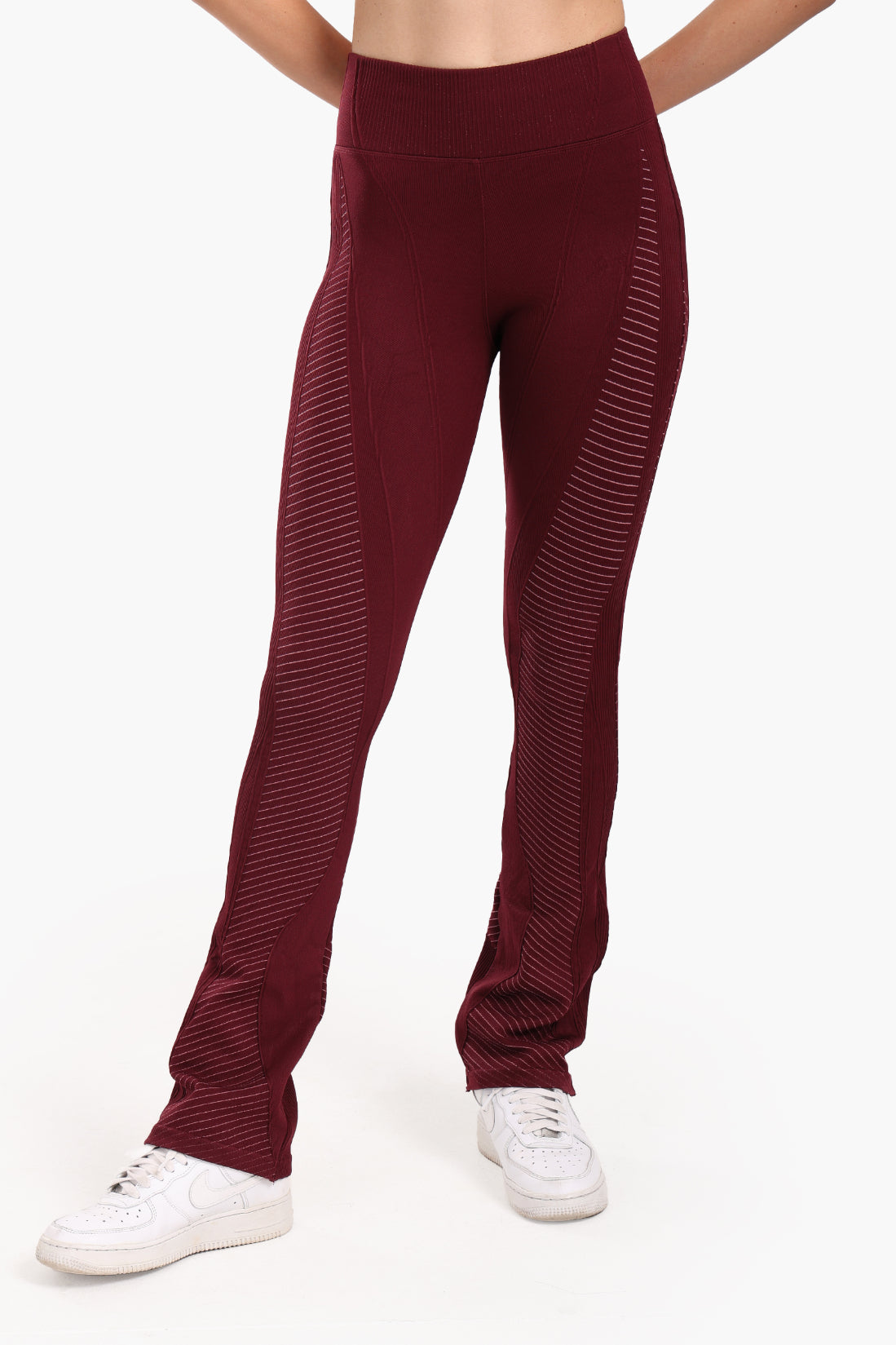 Textured High-Waist Sports Pants