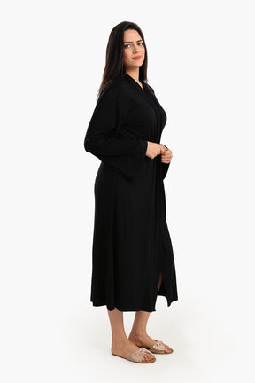 Long Sleeves Plain Robe