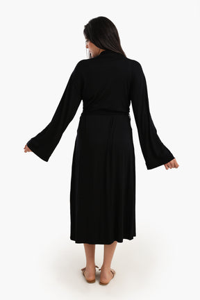 Long Sleeves Plain Robe