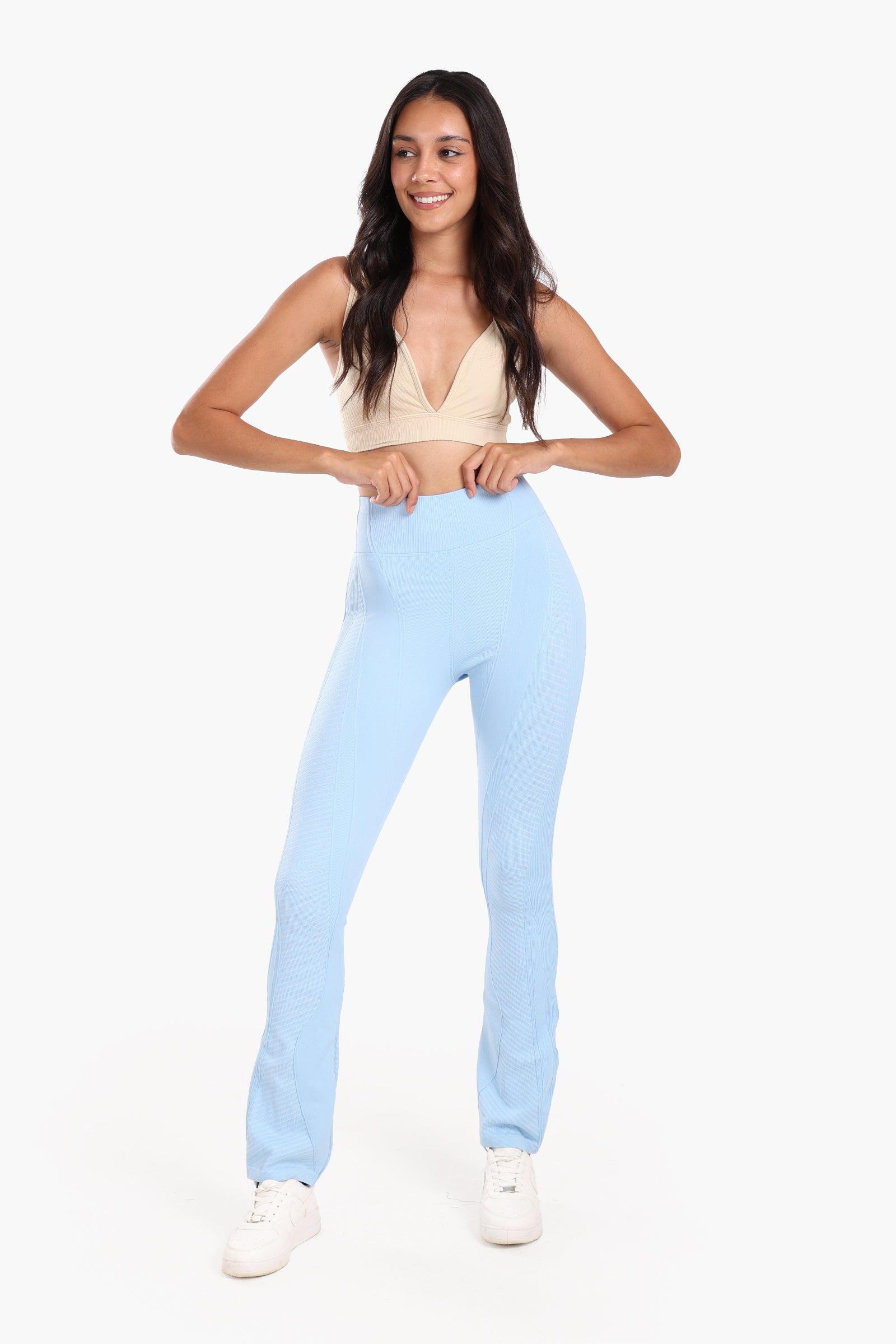 Textured High-Waist Sports Pants