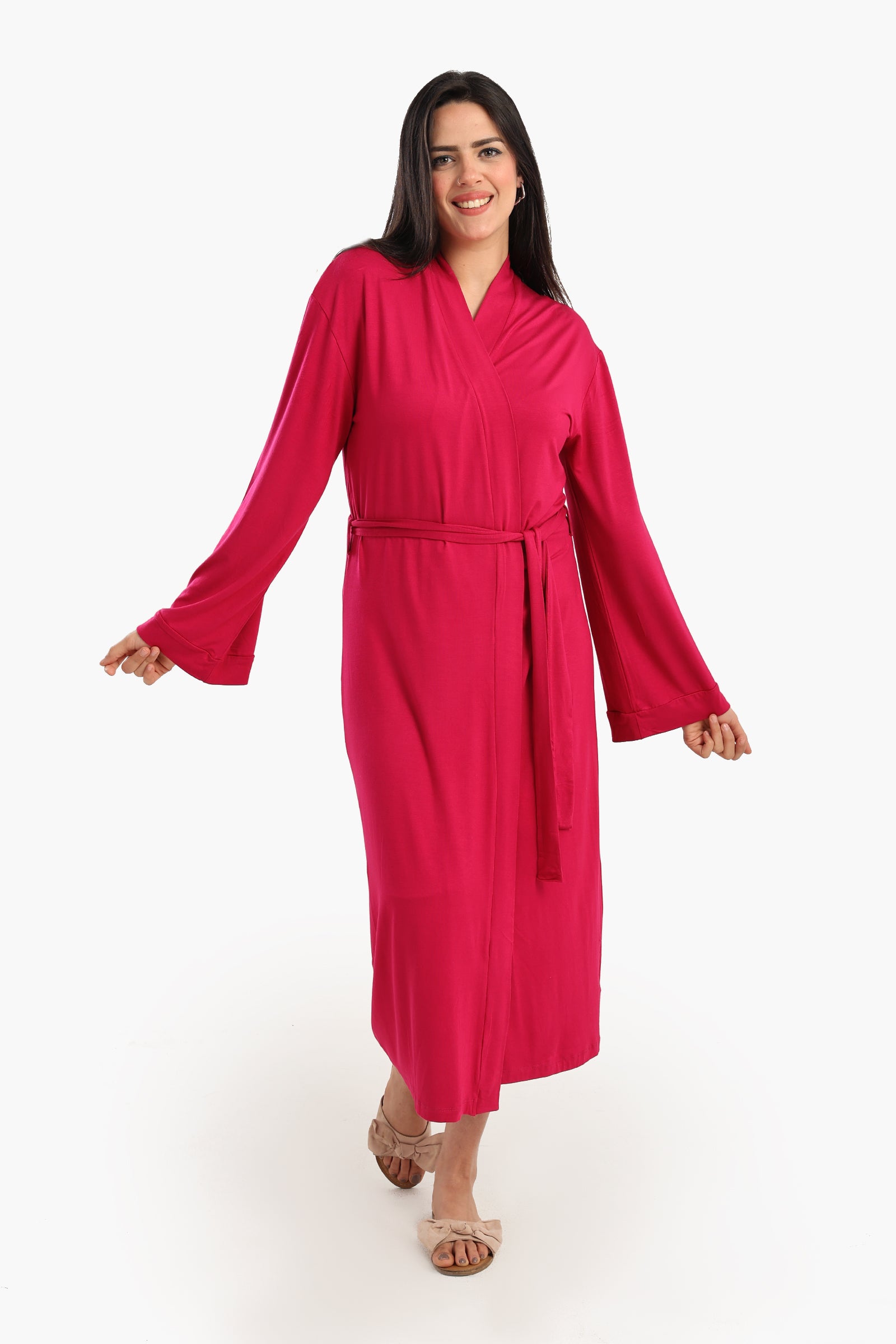 Long Sleeves Plain Robe