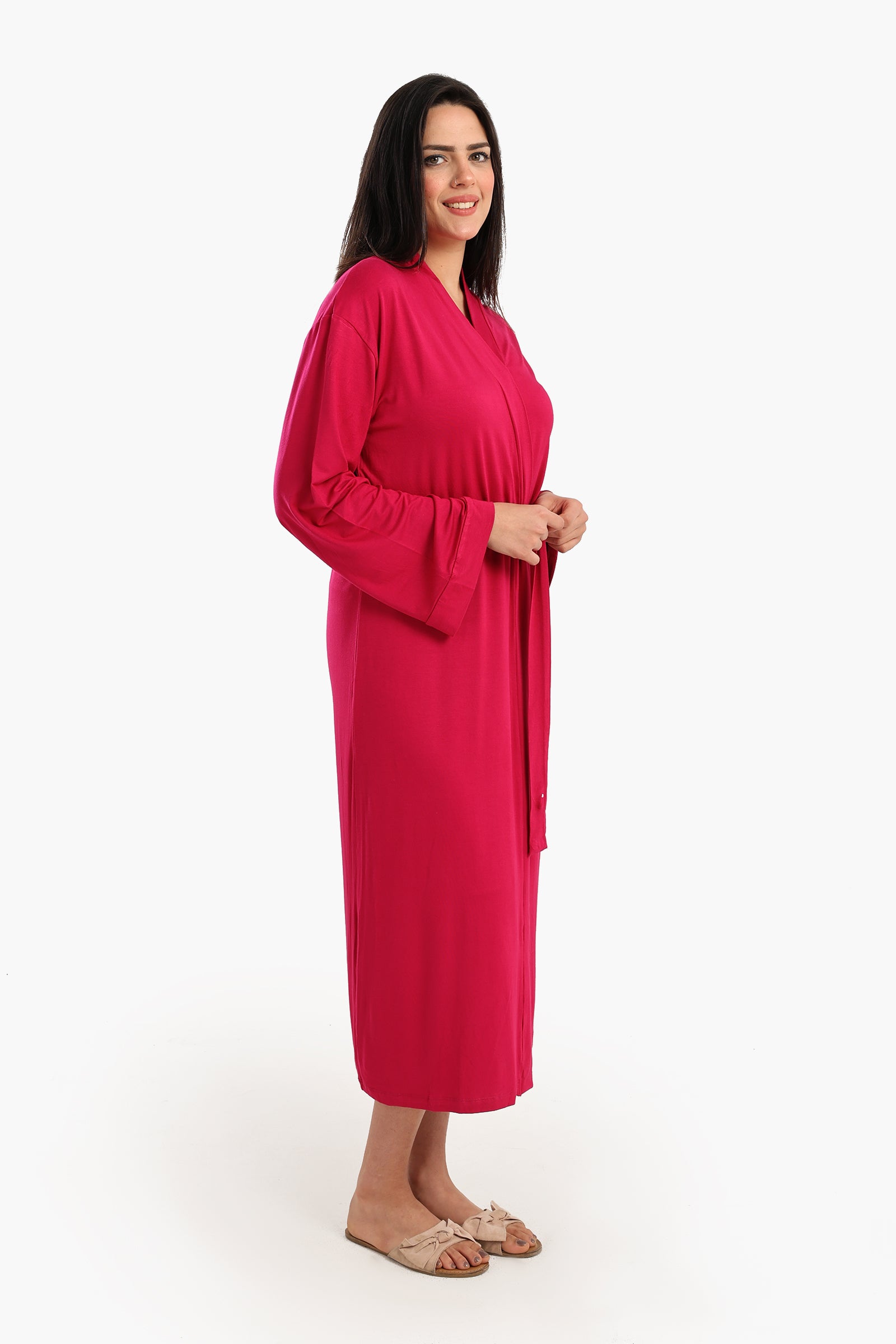 Long Sleeves Plain Robe