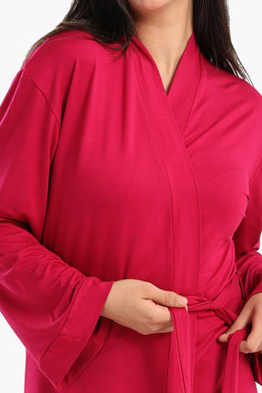 Long Sleeves Plain Robe