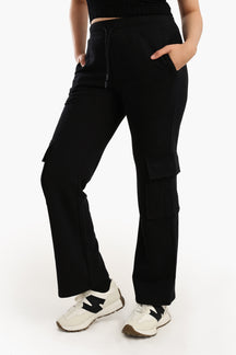 High-Waisted Cotton Pants