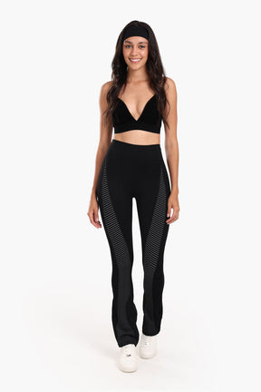 Textured High-Waist Sports Pants