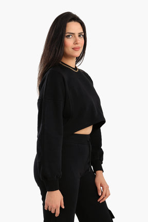 Cropped Cotton Sweatshirt