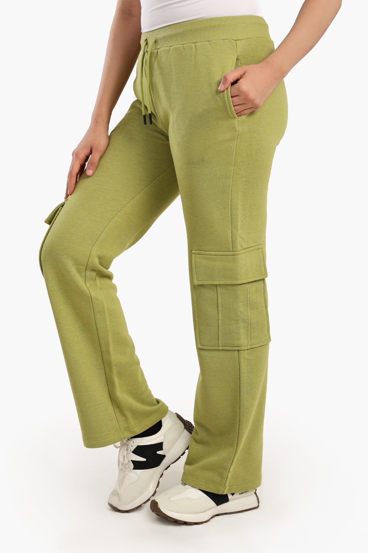 High-Waisted Cotton Pants