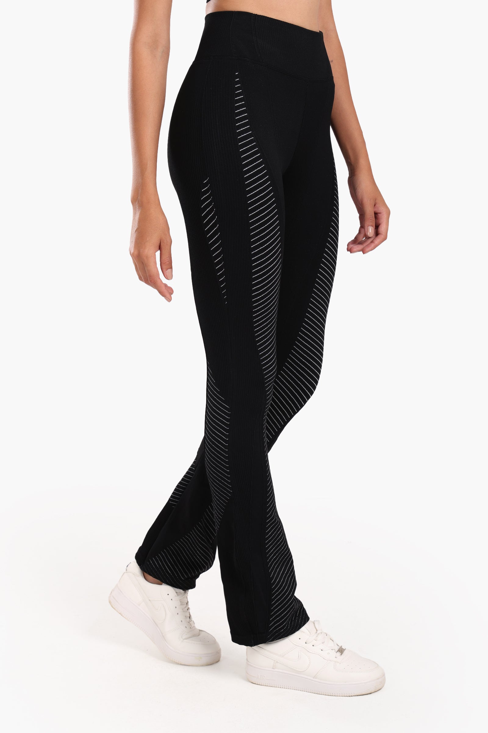 Textured High-Waist Sports Pants