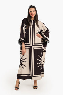 Luxe Graphic Print Abaya