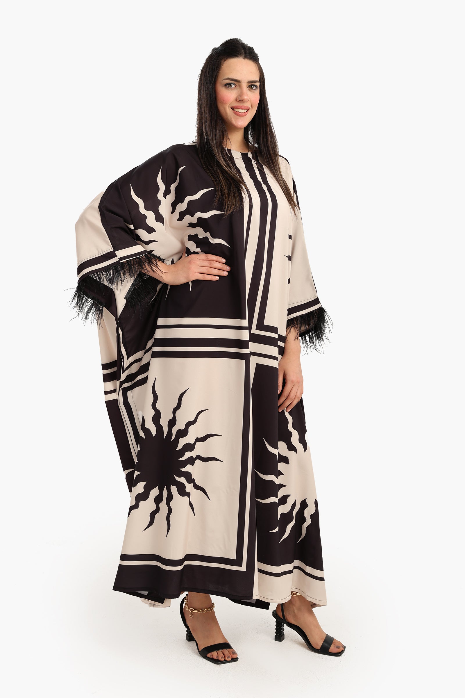 Luxe Graphic Print Abaya