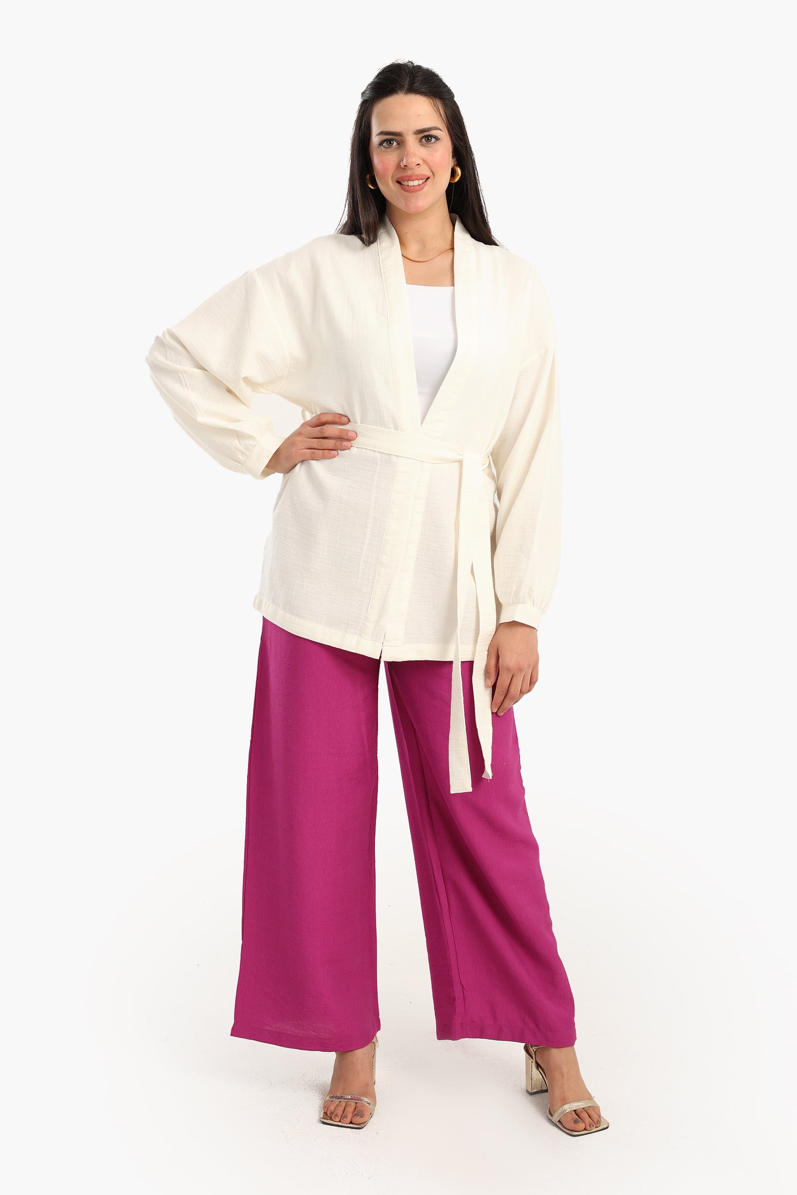 Tencel Open Front Cardigan