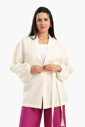 Tencel Open Front Cardigan