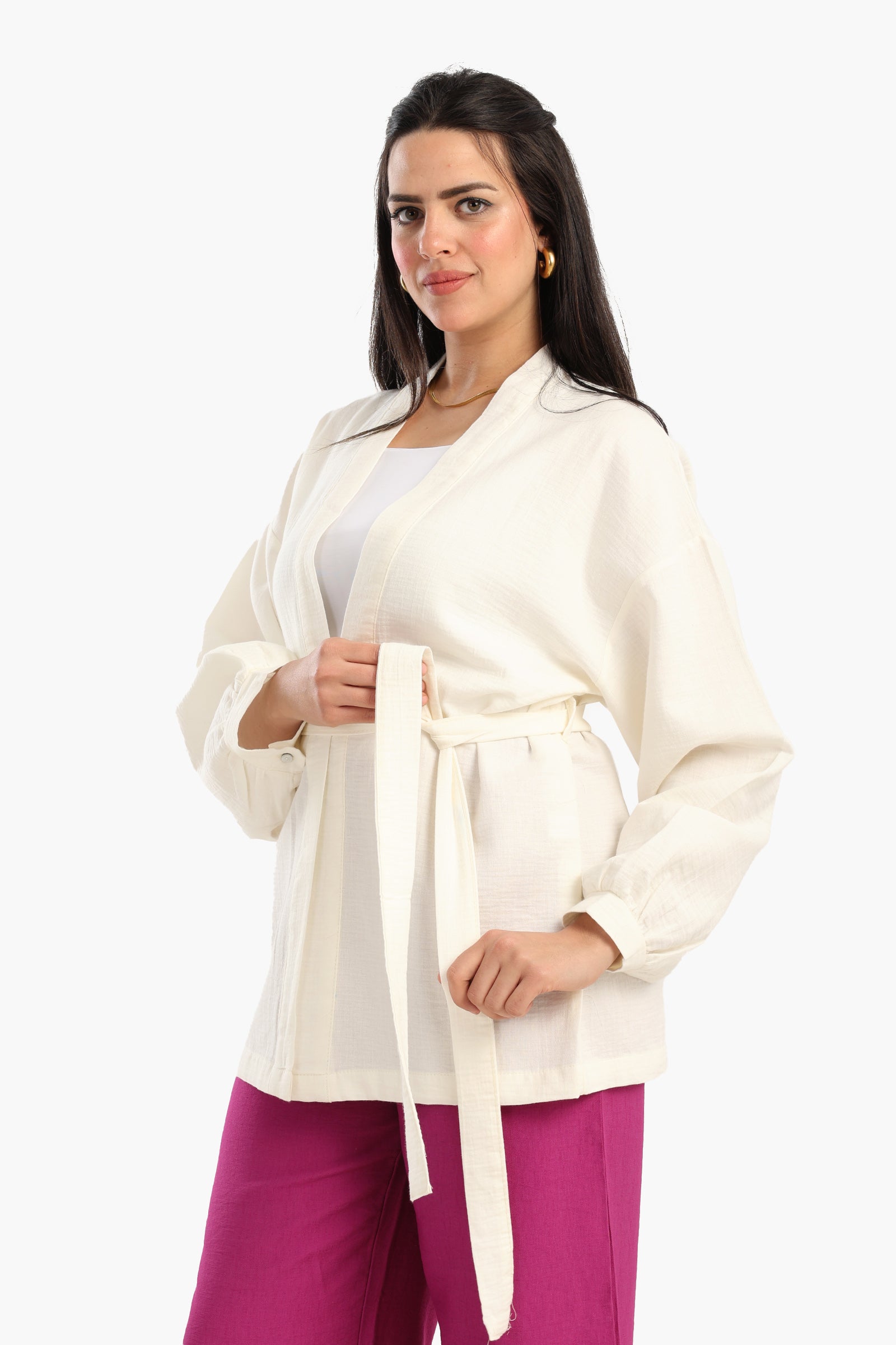 Tencel Open Front Cardigan