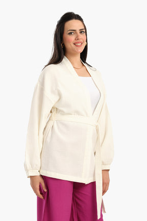 Tencel Open Front Cardigan