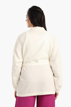 Tencel Open Front Cardigan