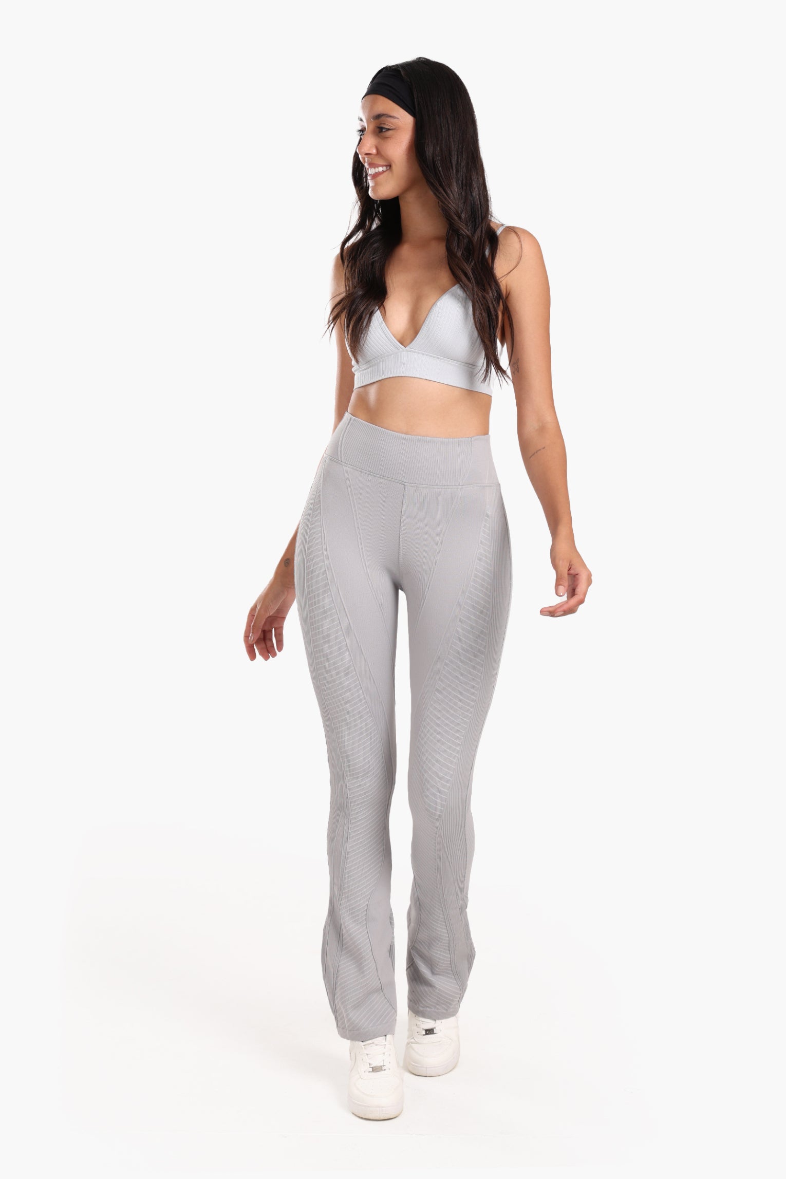 Textured High-Waist Sports Pants