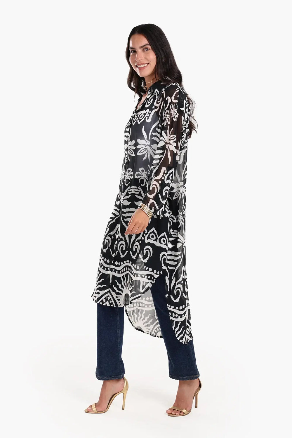 Chic Printed Midi Dress