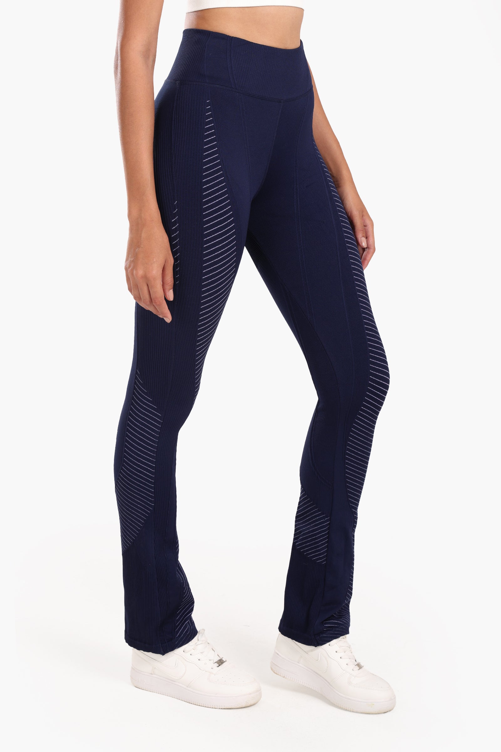 Textured High-Waist Sports Pants