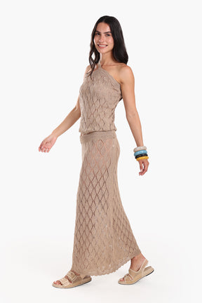 Sleeveless Knitted Beach Set