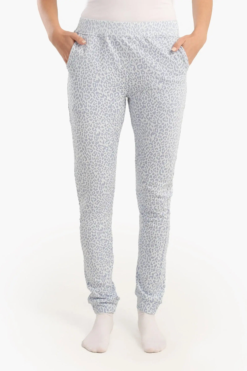 بنطلون بيجامة بنقشة الفهد