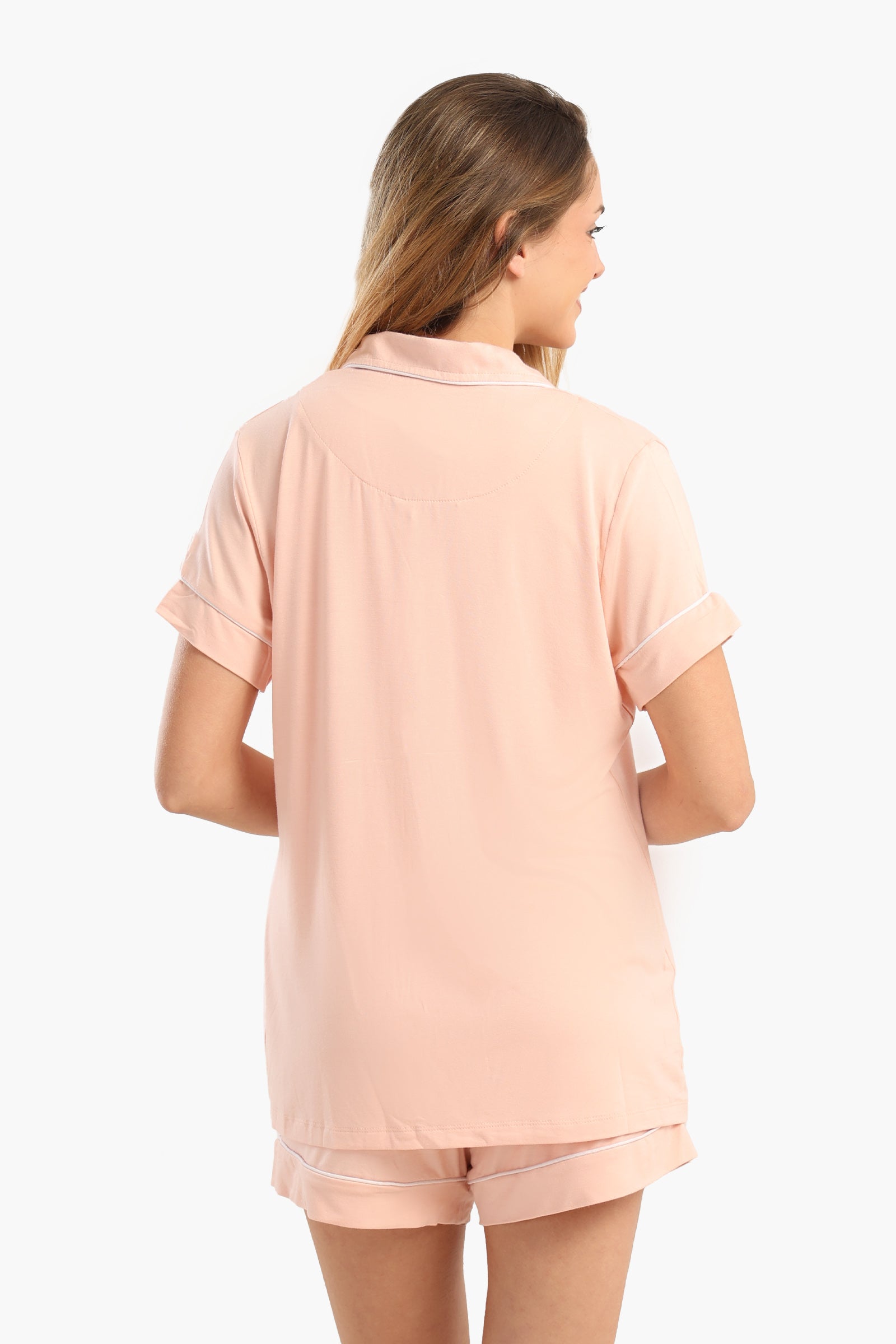 Color Piping Poplin Pyjama Set