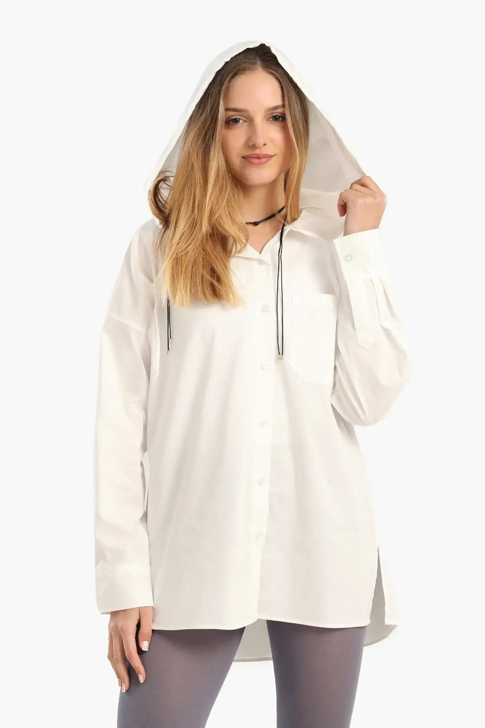 Relaxed-Fit Hooded Shirt