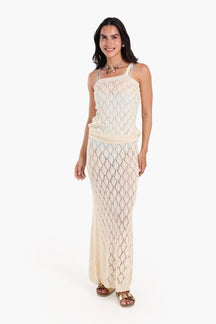 Sleeveless Knitted Beach Set