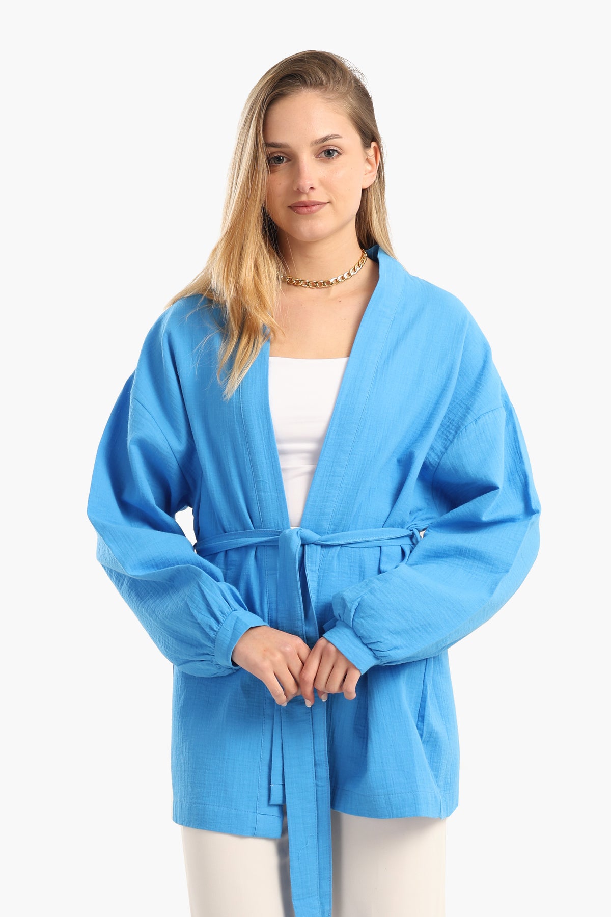 Tencel Open Front Cardigan