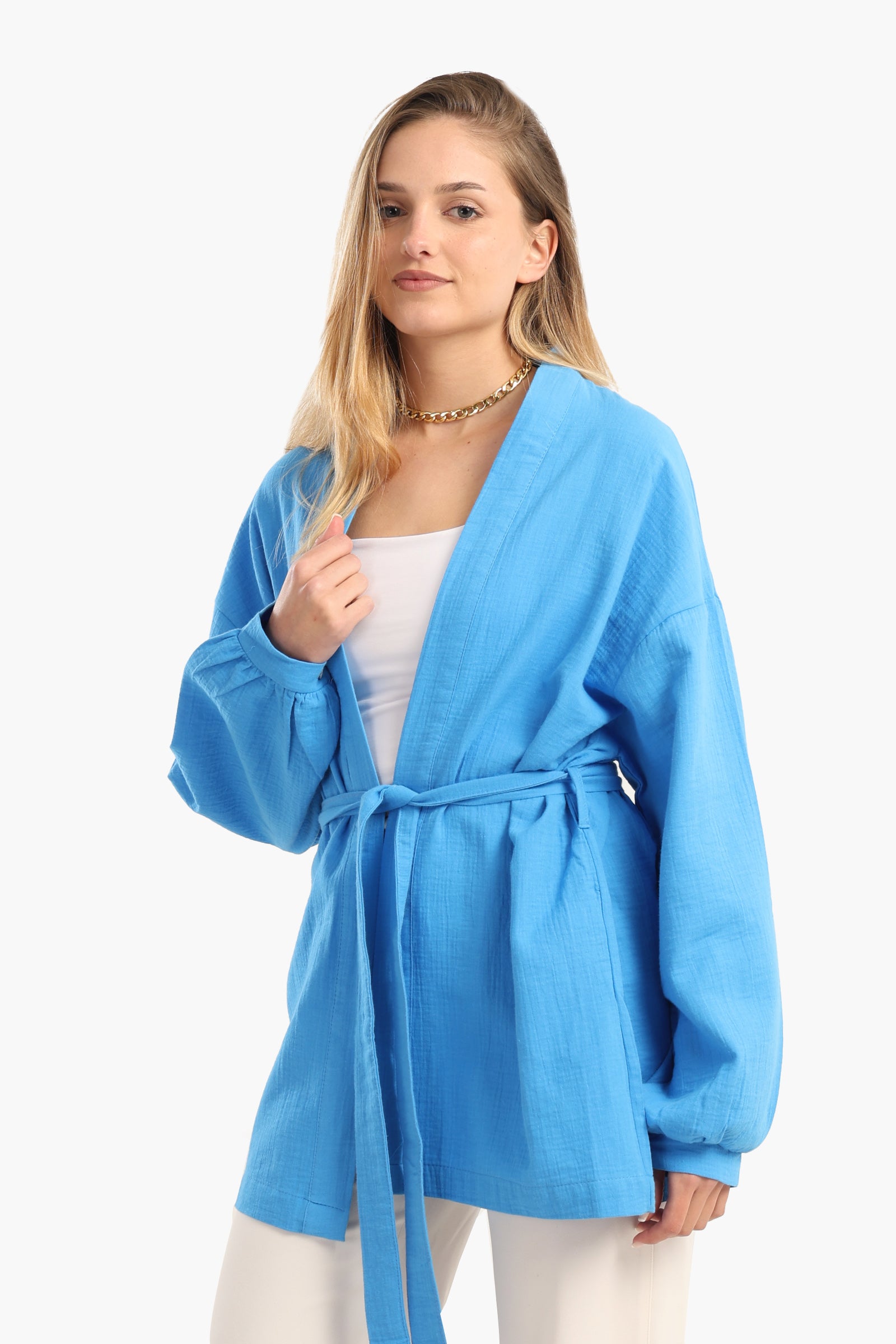 Tencel Open Front Cardigan