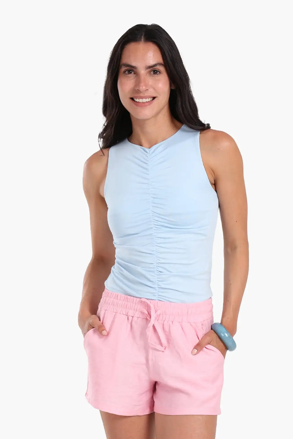 Ruched Front Tank Top