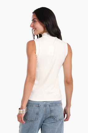 High Neck Sleeveless Pullover