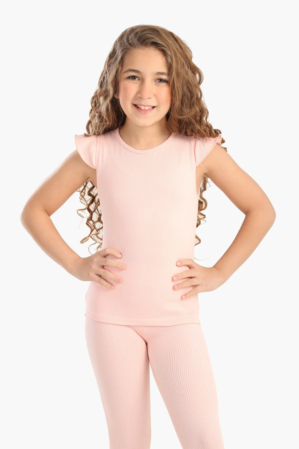 Girly Ribbed Ruffle Top