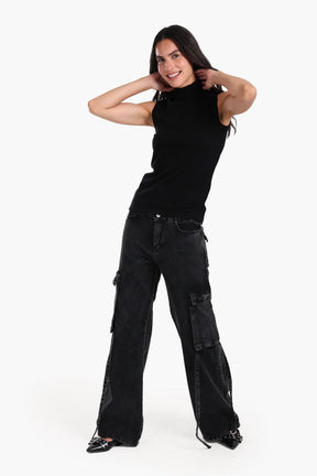 High Neck Sleeveless Pullover